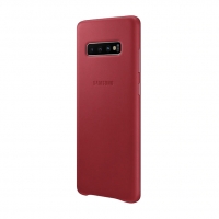 SAMSUNG Galaxy S10+ Leather Cover RED